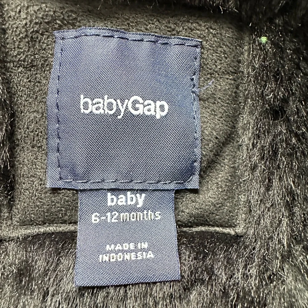 Baby Gap Faux Suede Fleece Lined Bunting Full Zip & Snap Legs Size 6-12 Months